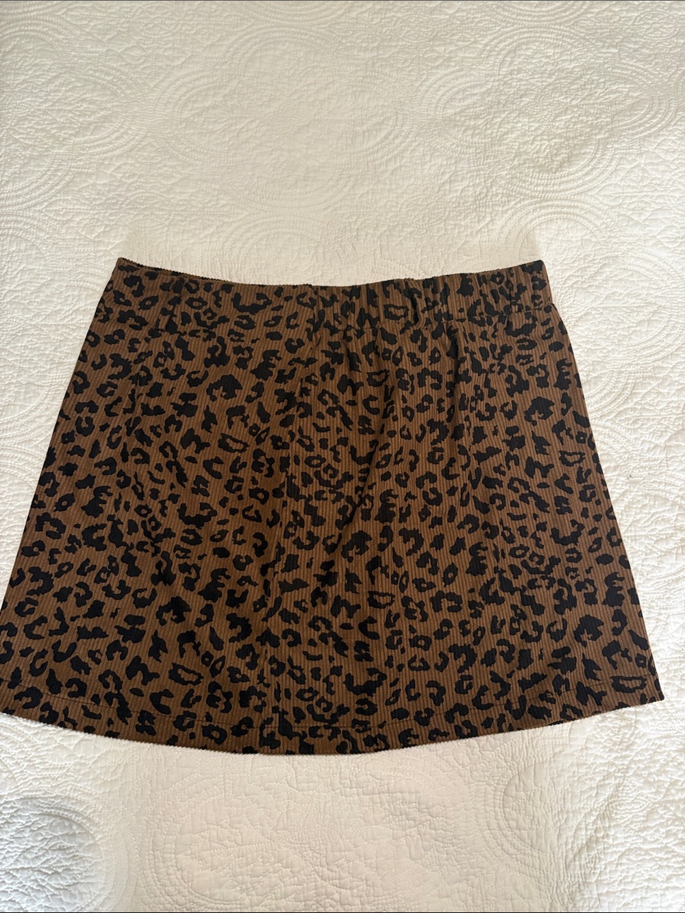 SHEIN Brown and Black Leopard Print Mini Skirt